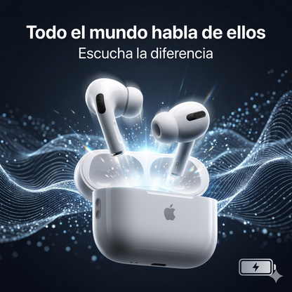 AirPods 3ra Generación PRO – Audio Espacial · Cancelación de Ruido · 24h Batería